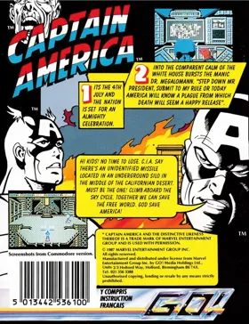 Captain America - Defies The Doom Tube (UK) (1987) box cover back